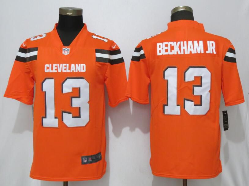 Men Cleveland Browns #13 Beckham jr Orange Nike Vapor Untouchable Limited Player NFL Jerseys->women mlb jersey->Women Jersey